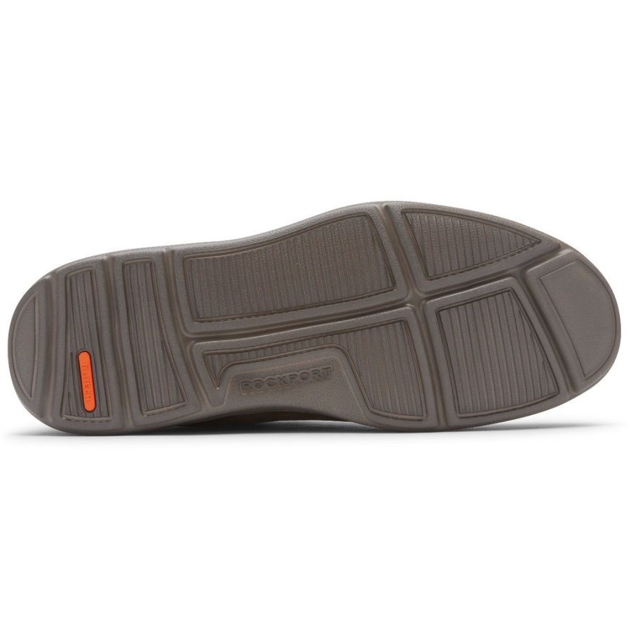 Rockport Menns Frø Oxford Sneaker Java Preget Nubuck Semsket Skinn