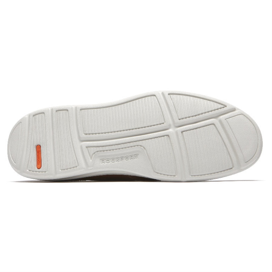 Rockport Menns Frø Vanlig Tå Oxford Boston Tan Skinn