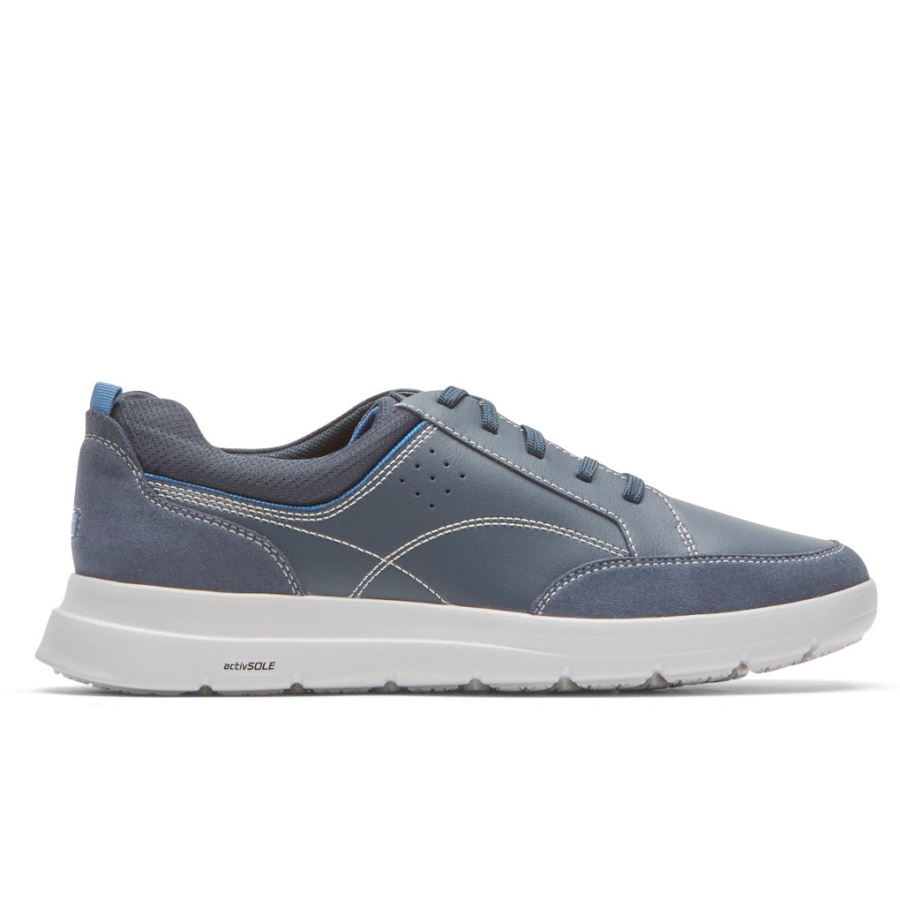Rockport Herre Truflex Cayden Sneaker Ny Kjole Blues Semsket Skinn