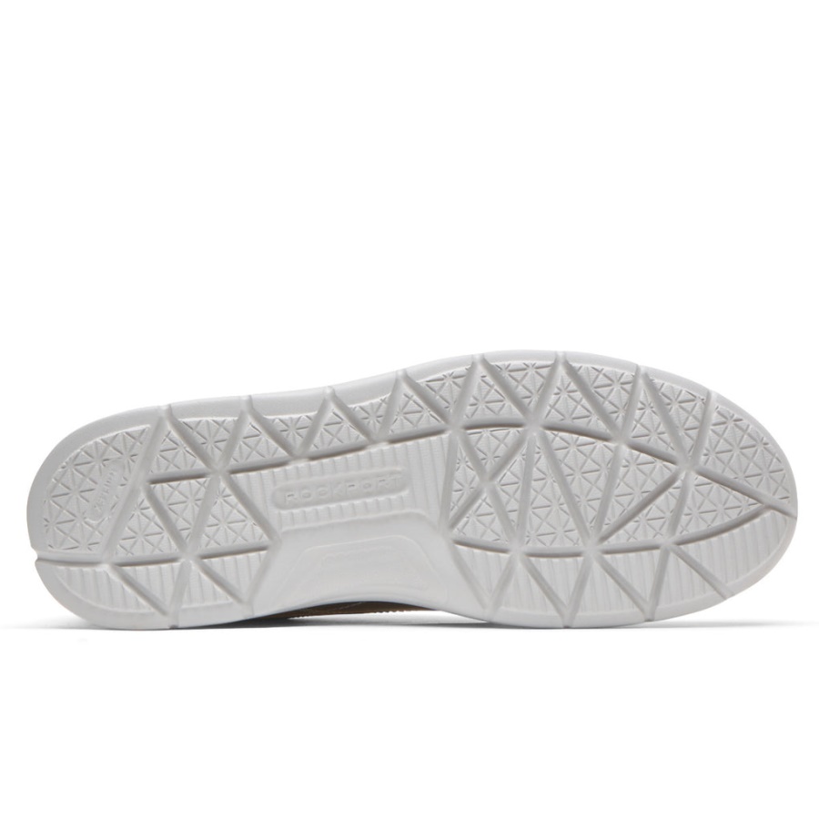 Rockport Menn Truflex Cayden Sneaker Stål Grå Skinn Semsket Skinn