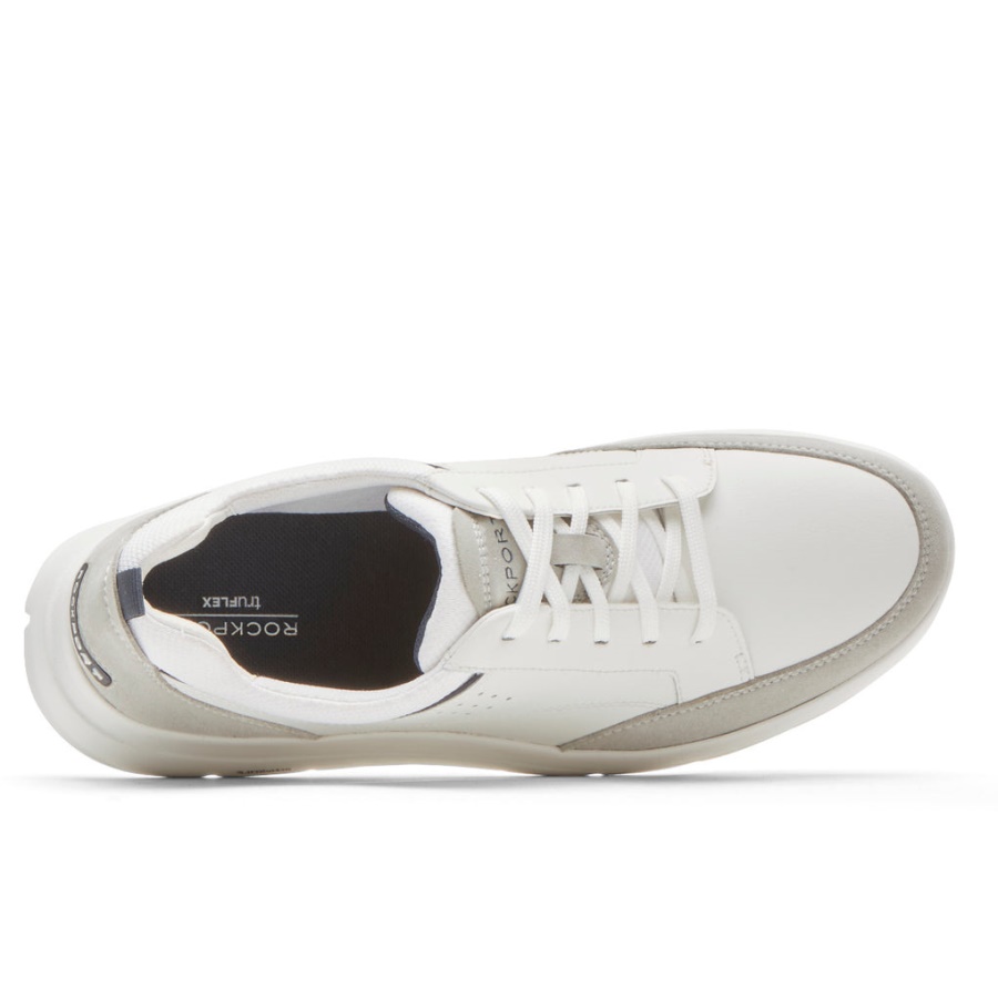 Rockport Herre Truflex Cayden Sneaker Hvitt Skinn Vapor