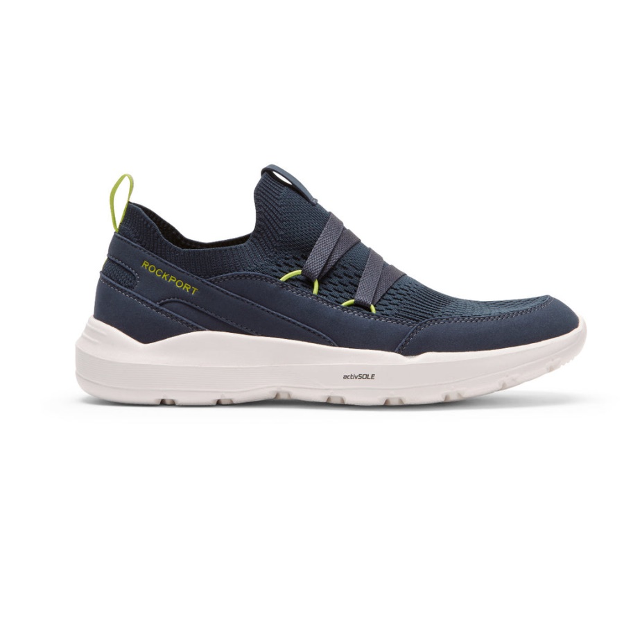 Rockport Menns Truflex Evolution Mudguard Slip-on Sneaker Marine