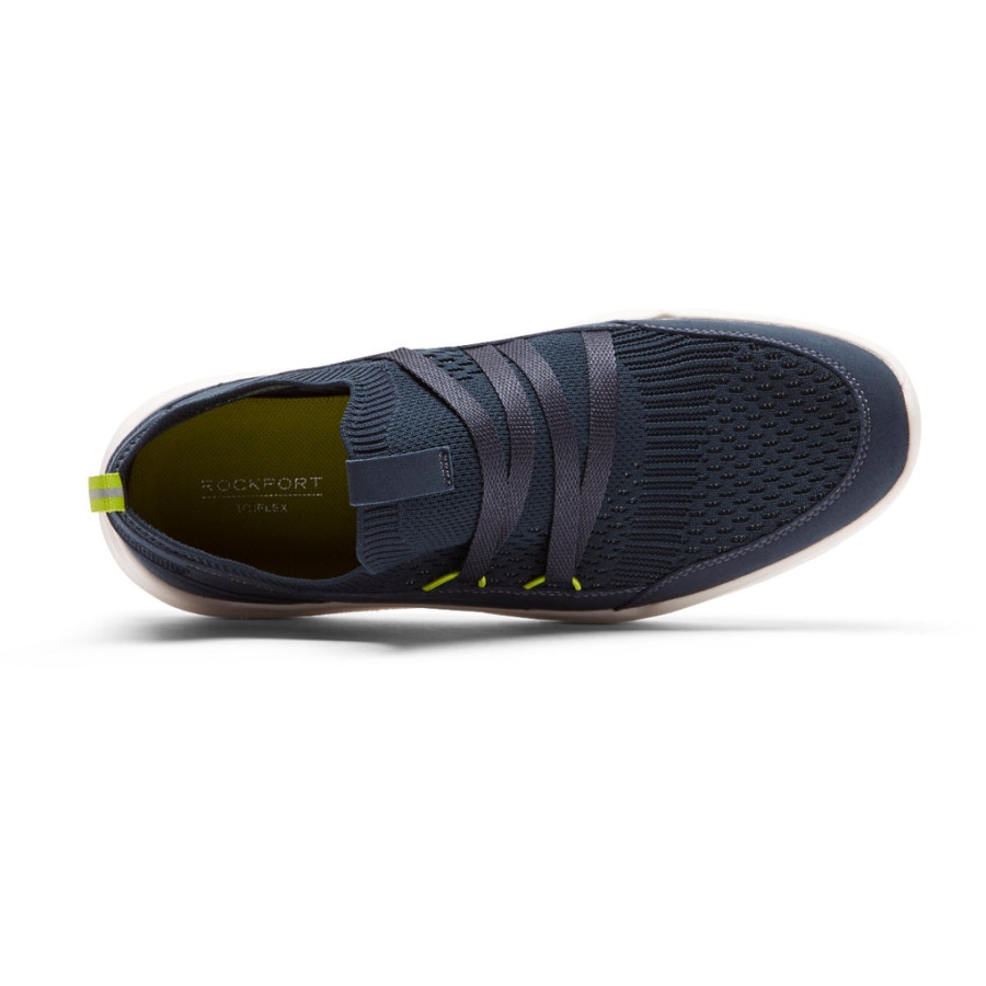 Rockport Menns Truflex Evolution Mudguard Slip-on Sneaker Marine