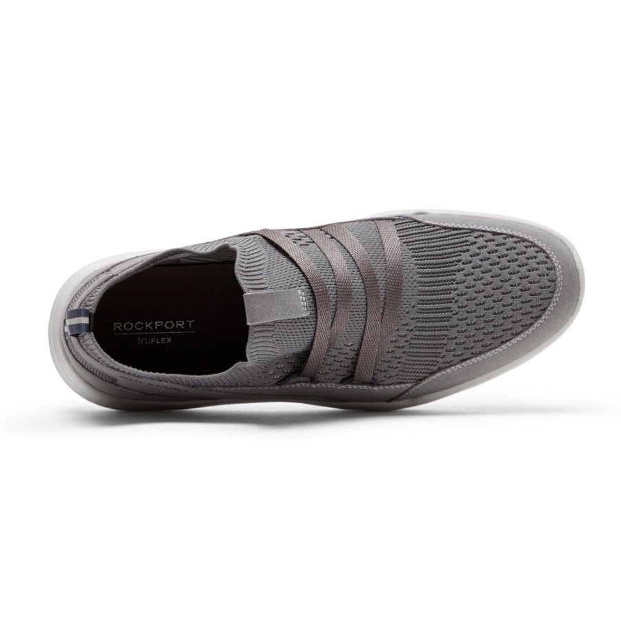 Rockport Menns Truflex Evolution Mudguard Slip-on Sneaker Stålgrå