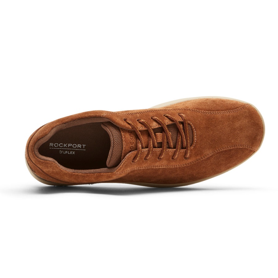 Rockport Herre Truflex Fly Taconic Sneaker Tan Semsket Skinn