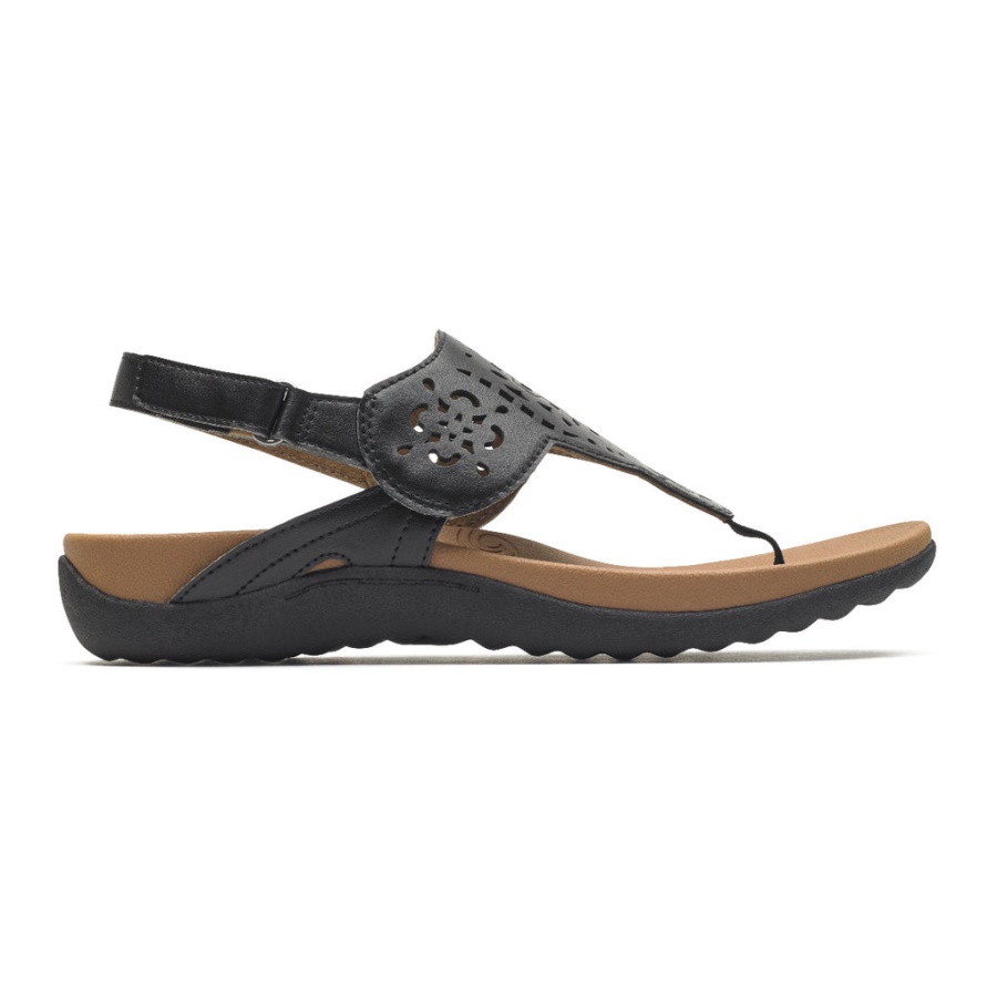 Rockport Ridge Sirkel Cutout String Sandal Svart