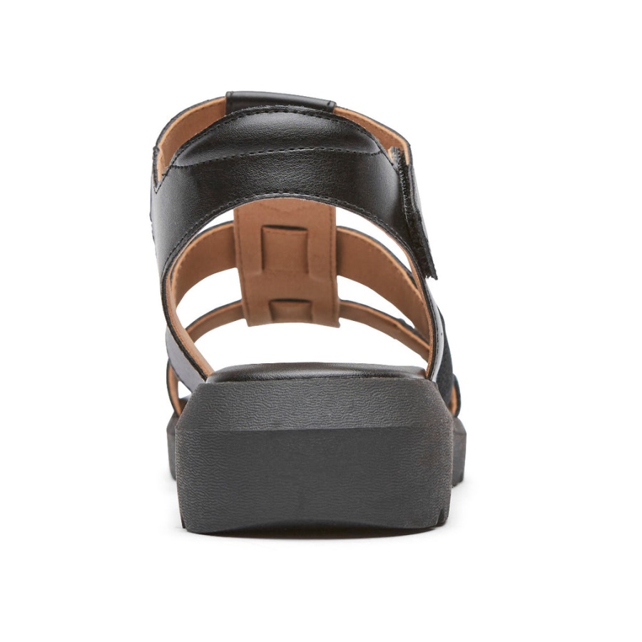 Rockport Kvinners Abbie T-rem Sandal Svart