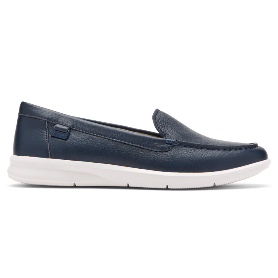 Rockport Dame Ayva Vaskbar Loafer Marine Vaskbart Skinn