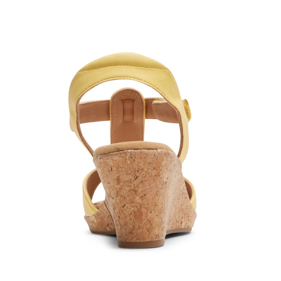 Rockport Kvinners Blanca T-rem Sandal Gul