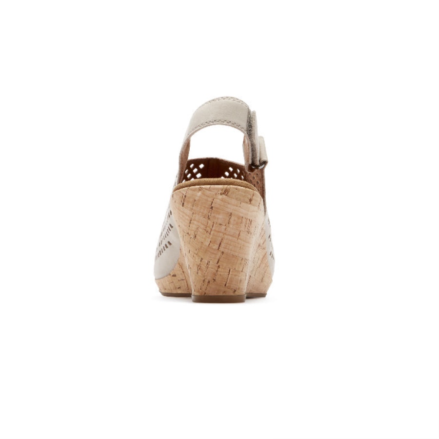 Rockport Kvinners Briah Perf Slynge Sandal Taupe Skinn