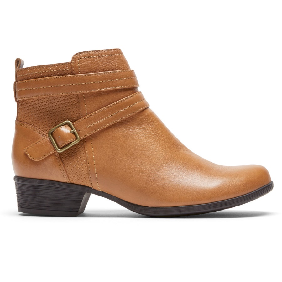 Rockport Kvinners Carly Strap Boot Tan