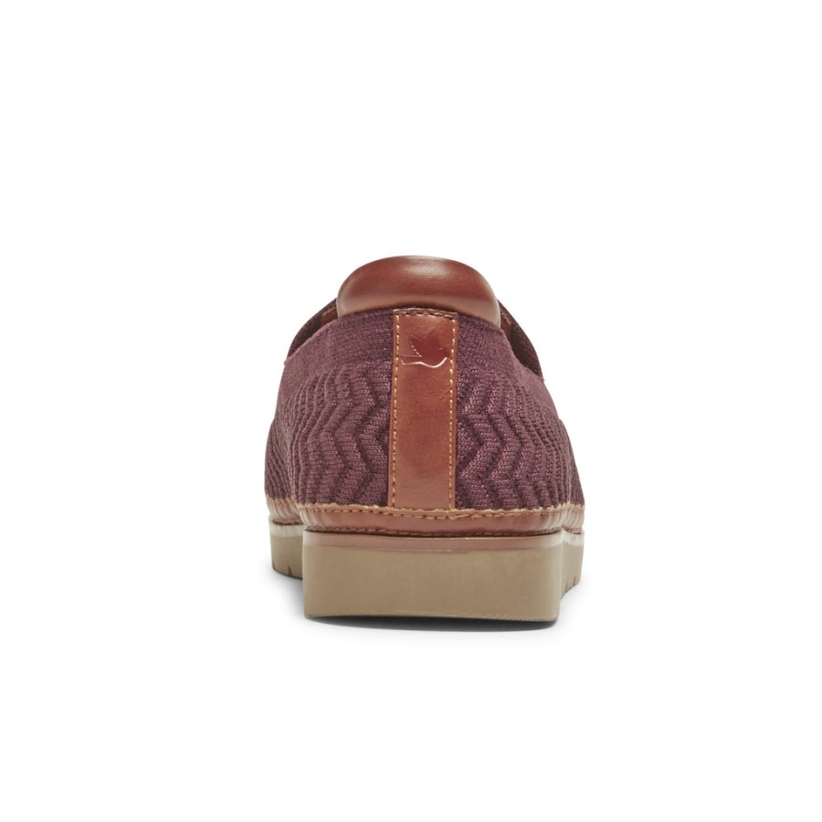 Rockport Dame Cobb Hill Camryn Slip-on Aubergine Tekstil øko