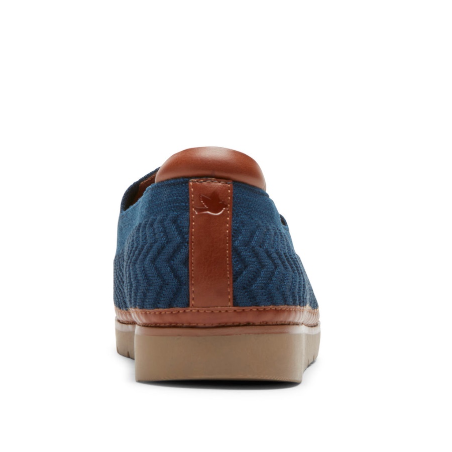 Rockport Dame Cobb Hill Camryn Slip-on Stein Blå Tekstil øko