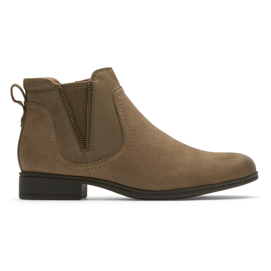Rockport Kvinners Crosbie Gore Bootie Forest Nubuck