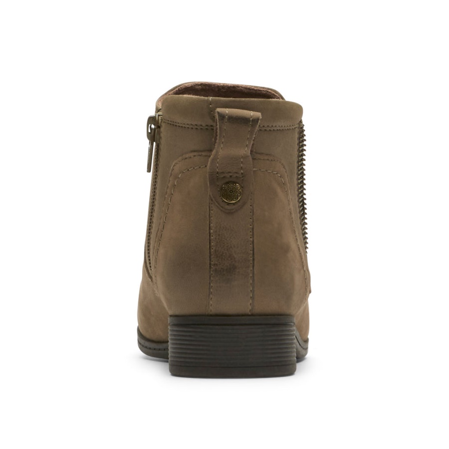 Rockport Kvinners Crosbie Gore Bootie Forest Nubuck