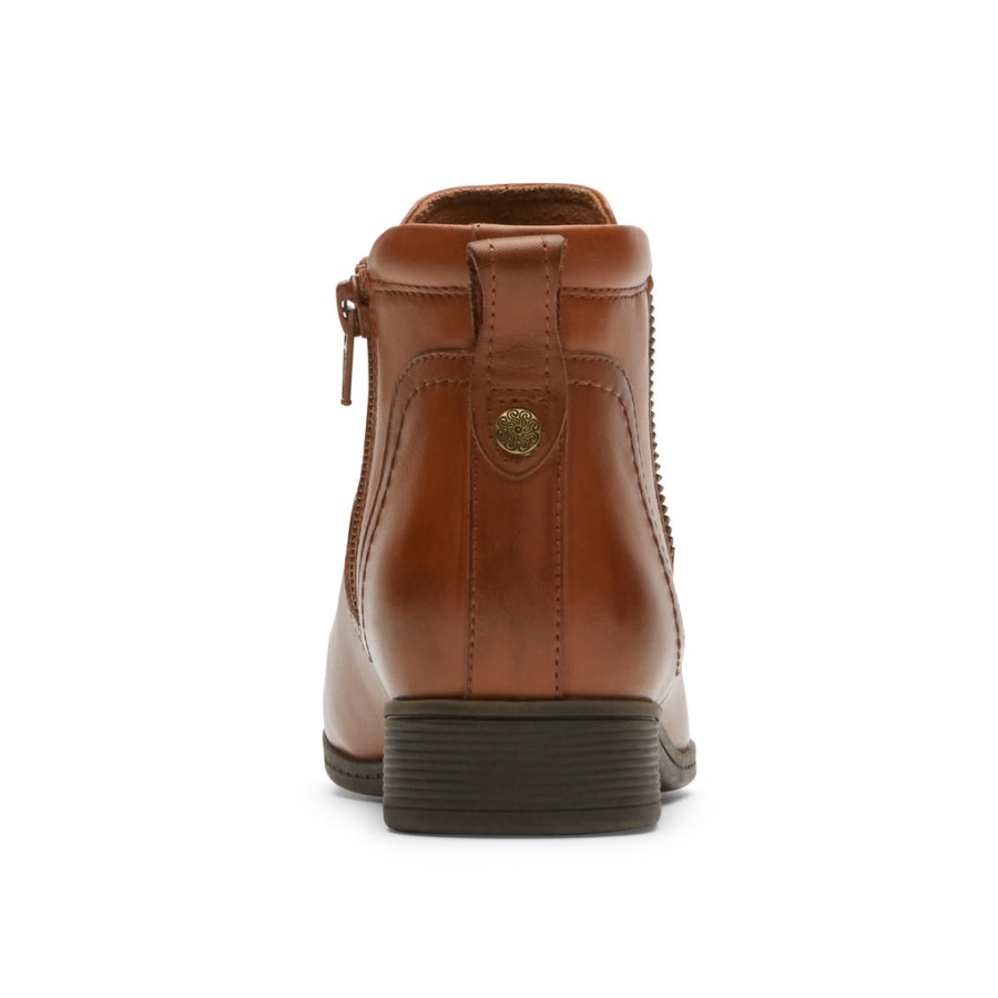 Rockport Kvinners Crosbie Gore Bootie Toffee Tan