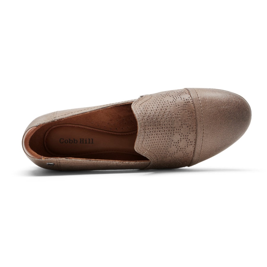 Rockport Crosbie Slip-on Taupe For Kvinner