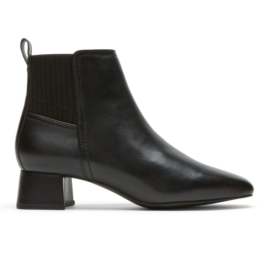Rockport Dames Deidra Bootie Svart Lthr