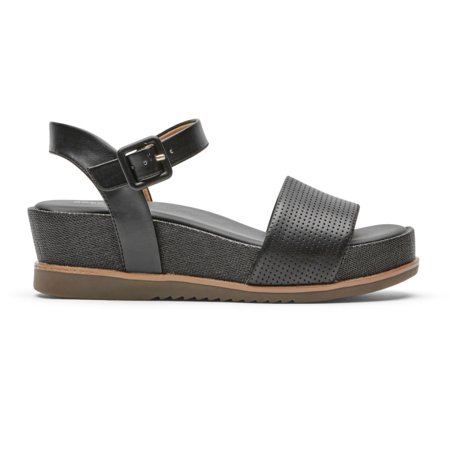 Rockport Dame Delanie Sandal Svart