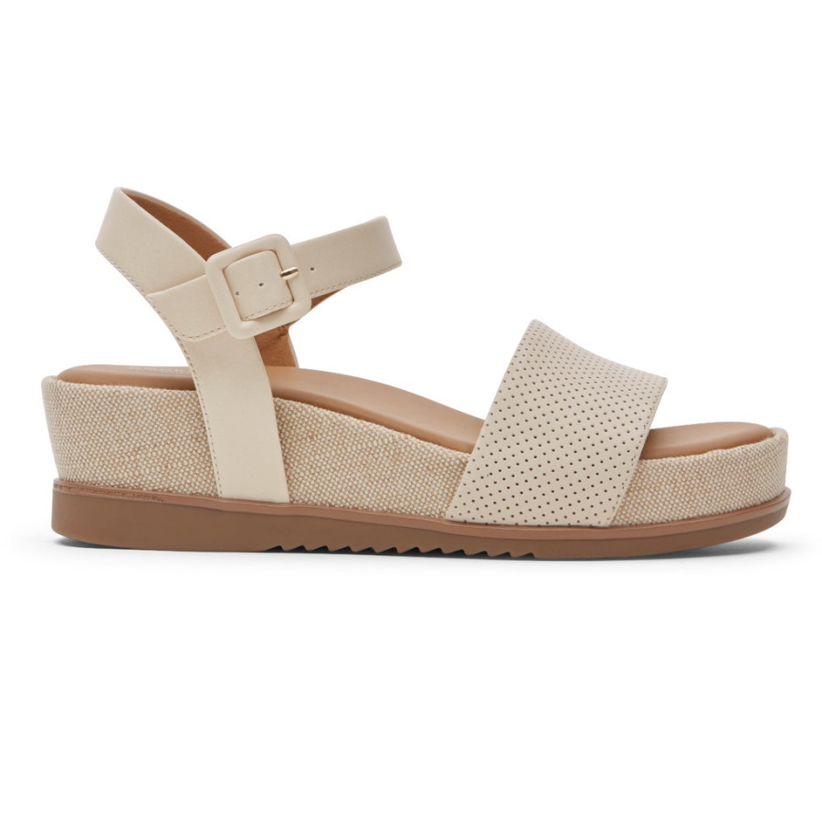 Rockport Dame Delanie Sandal Vanilje