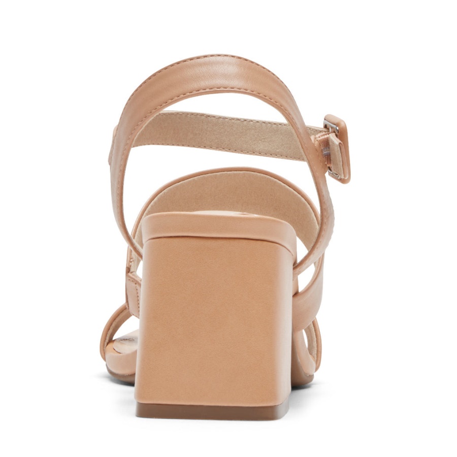 Rockport Kvinner Farrah Strappy Hæl Macademia Lthr