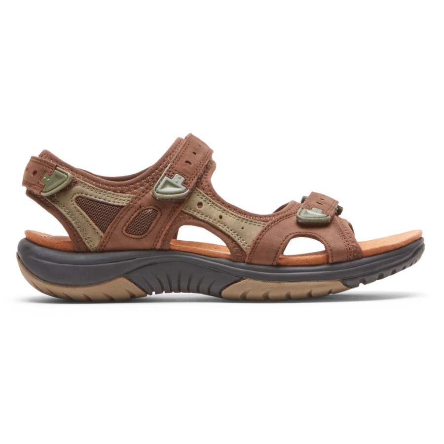 Rockport Dame Fiona Justerbar Sandal Brun Multi