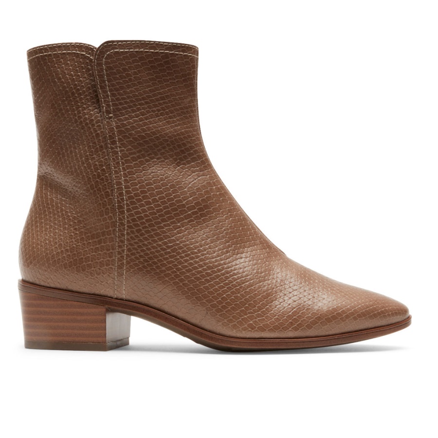 Rockport Kvinners Geovana Mid Boot Khaki Slange