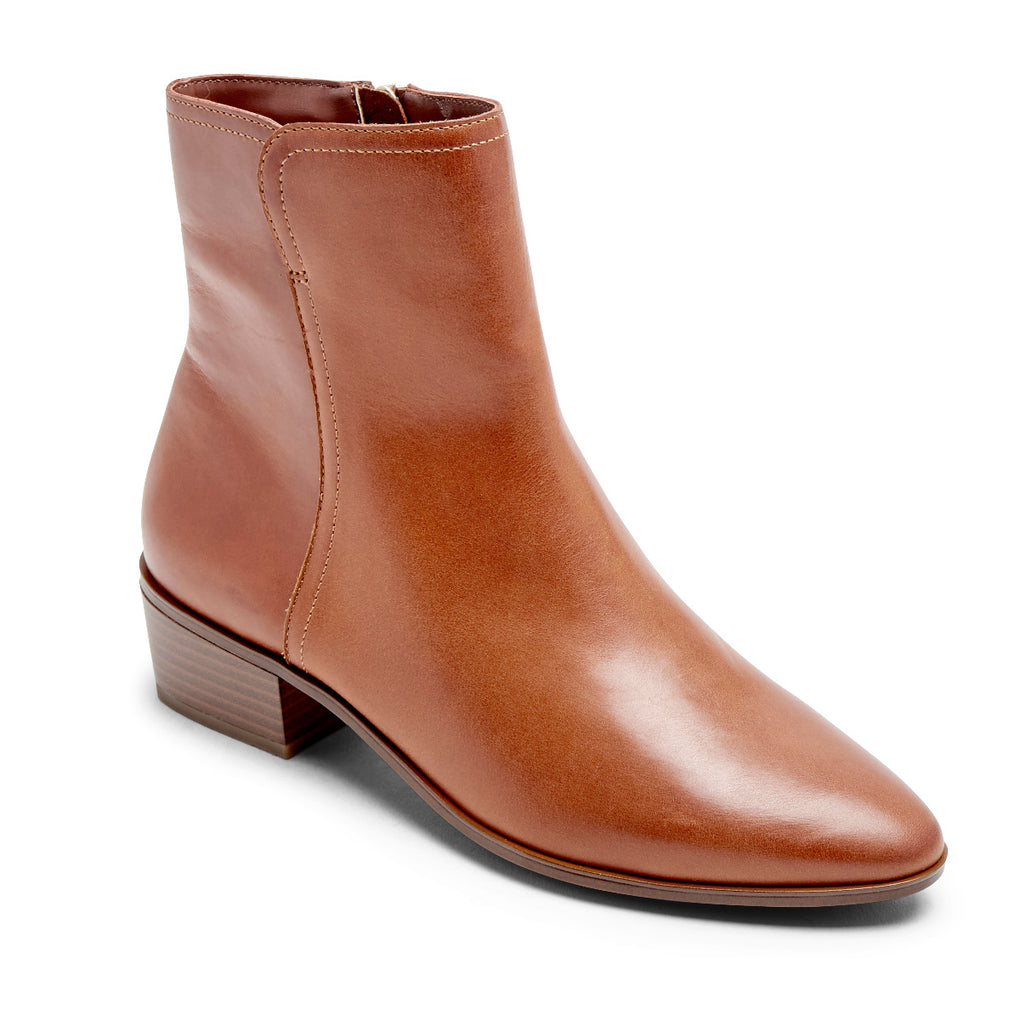 Rockport Kvinners Geovana Mid Boot Tan Skinn Vanntett