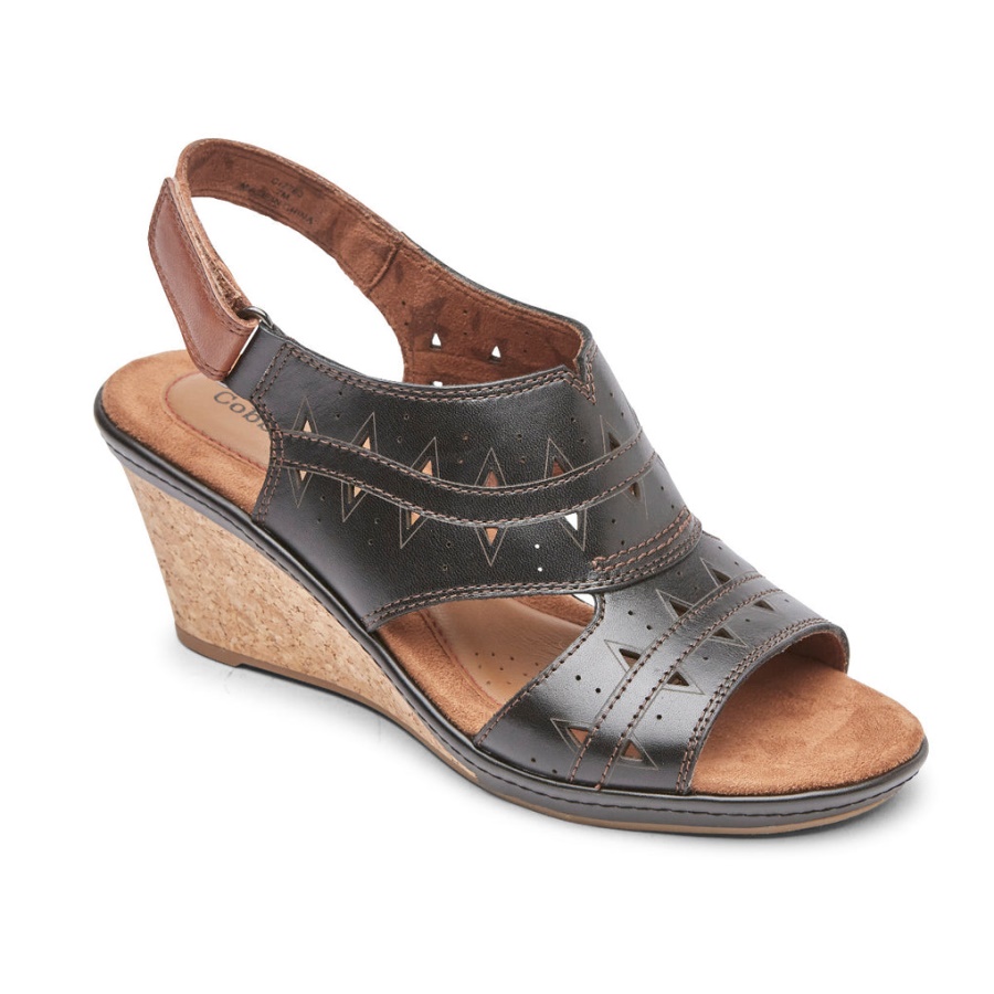 Rockport Dame Janna Perforert Slingback Svart