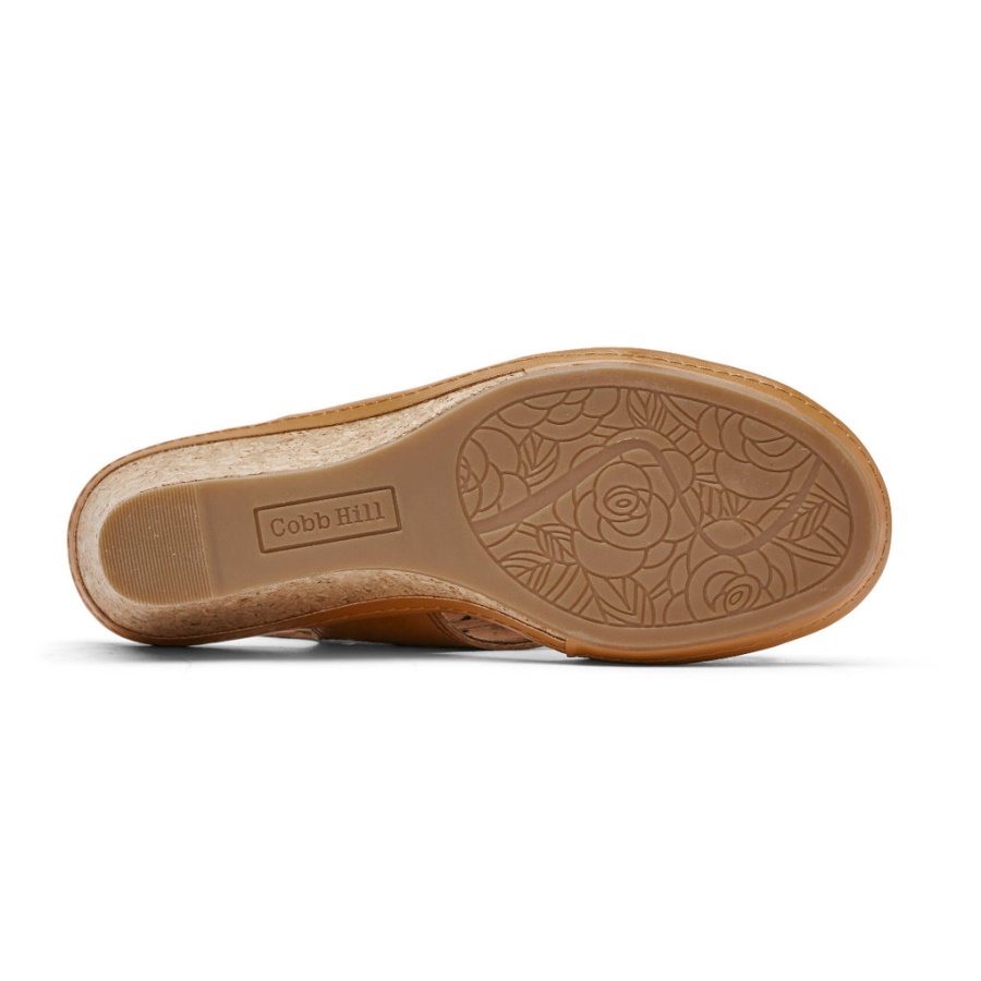 Rockport Dame Janna Perforert Slingback Tan