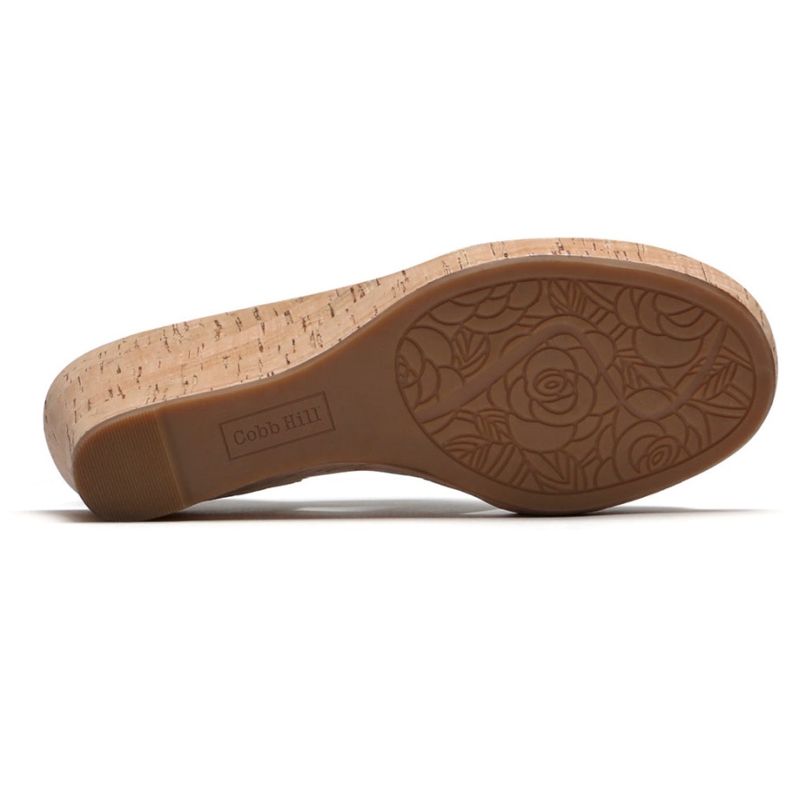 Rockport Dame Janna Wedge Sandal Svart Nubuck