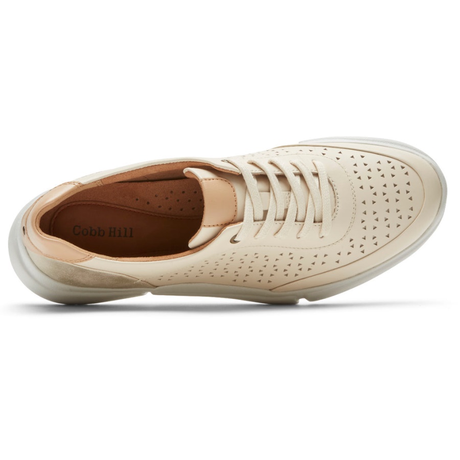 Rockport Kvinners Juna Perforert Sneaker Vanilje