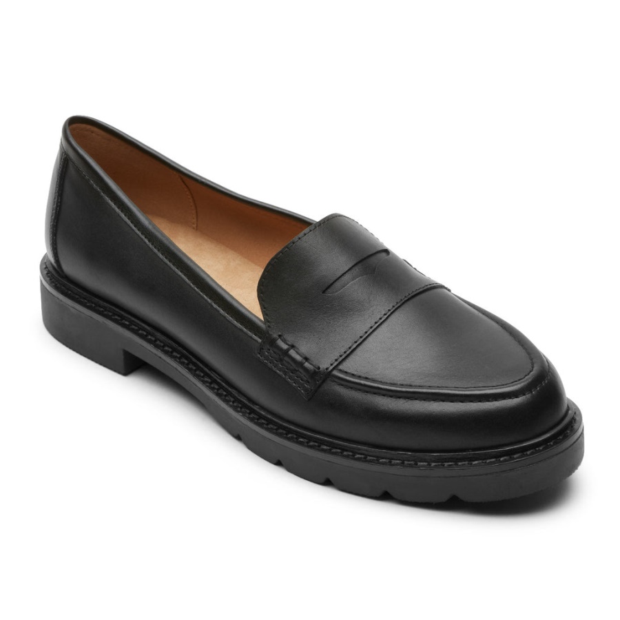 Rockport Dame Kacey Penny Loafer Svart Skinn