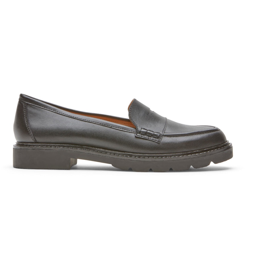 Rockport Dame Kacey Penny Loafer Svart Skinn
