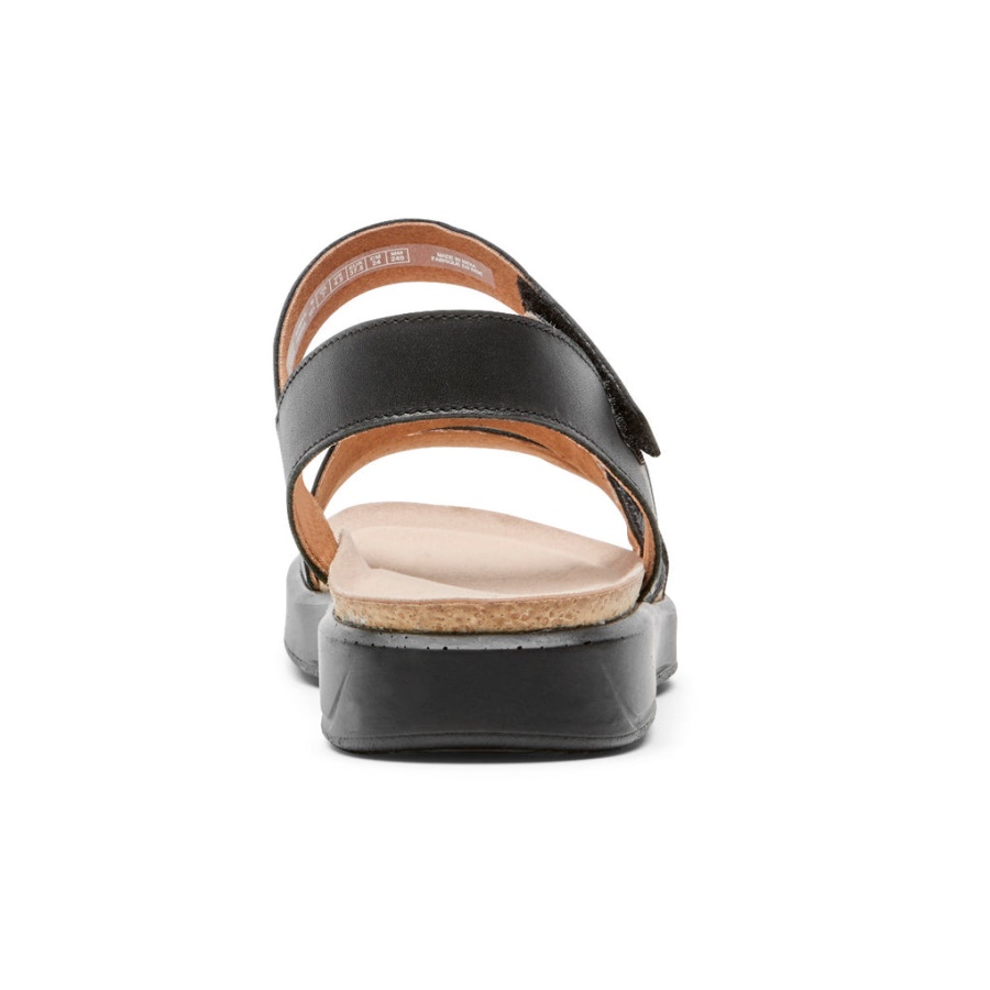 Rockport Dame Kells Bay 3-stropper Sandal Svart