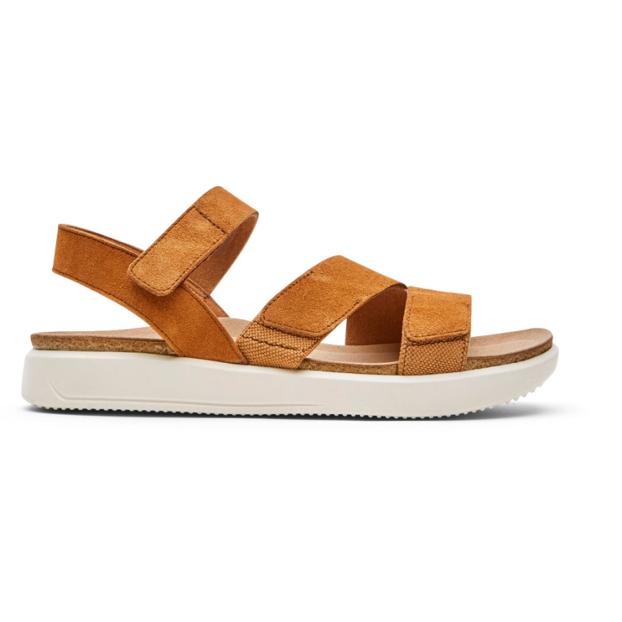 Rockport Kvinners Kells Bay 3-stropper Sandal Honning