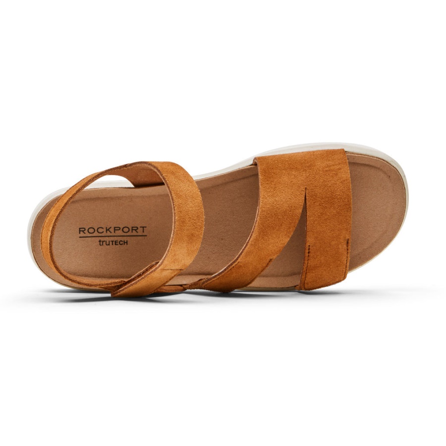Rockport Kvinners Kells Bay 3-stropper Sandal Honning