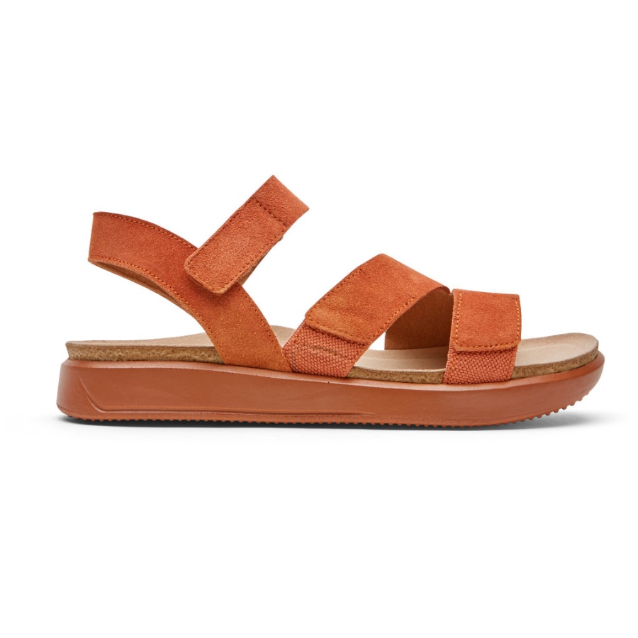 Rockport Dame Kells Bay 3-stropper Sandal Picante