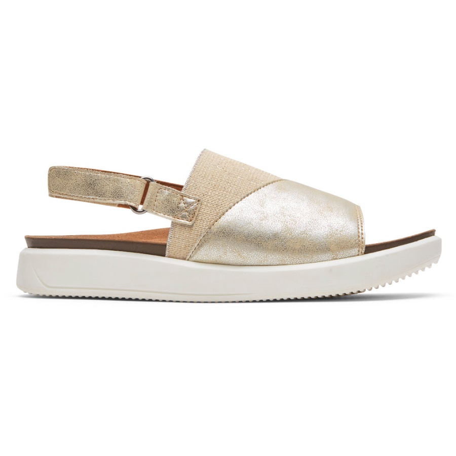 Rockport Kvinners Kyra Slingback Sandal Platina