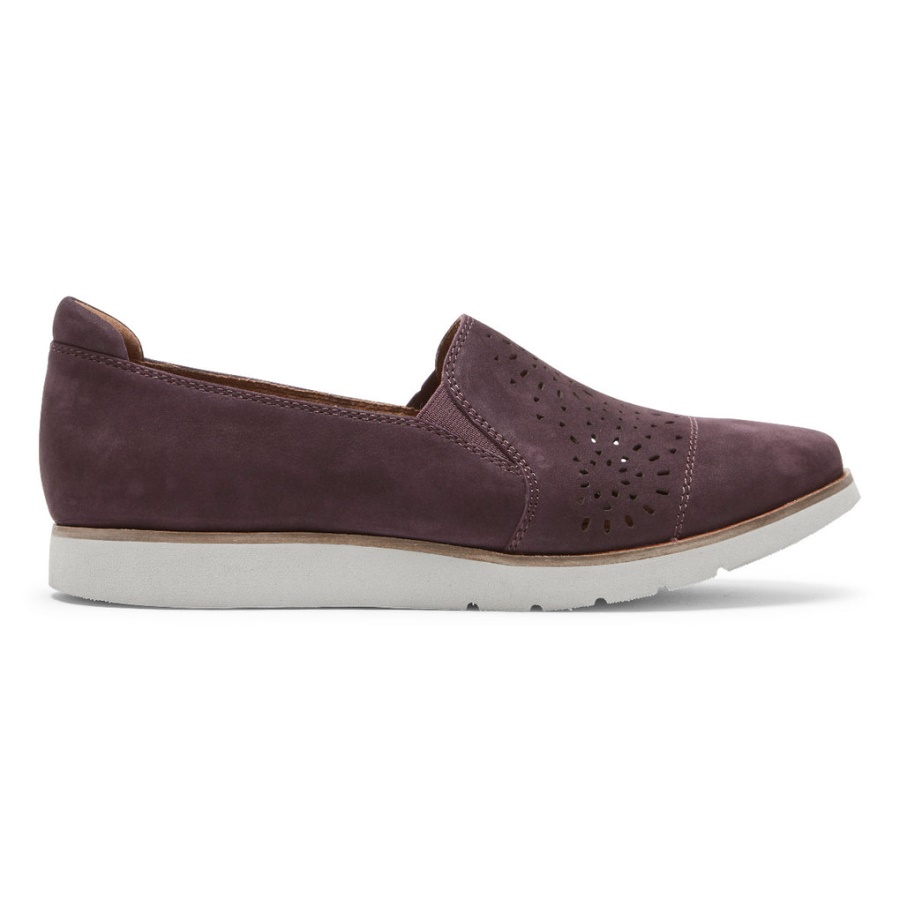 Rockport Kvinners Laci Twin-gore Slip-on Aubergine