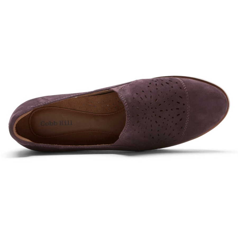 Rockport Kvinners Laci Twin-gore Slip-on Aubergine