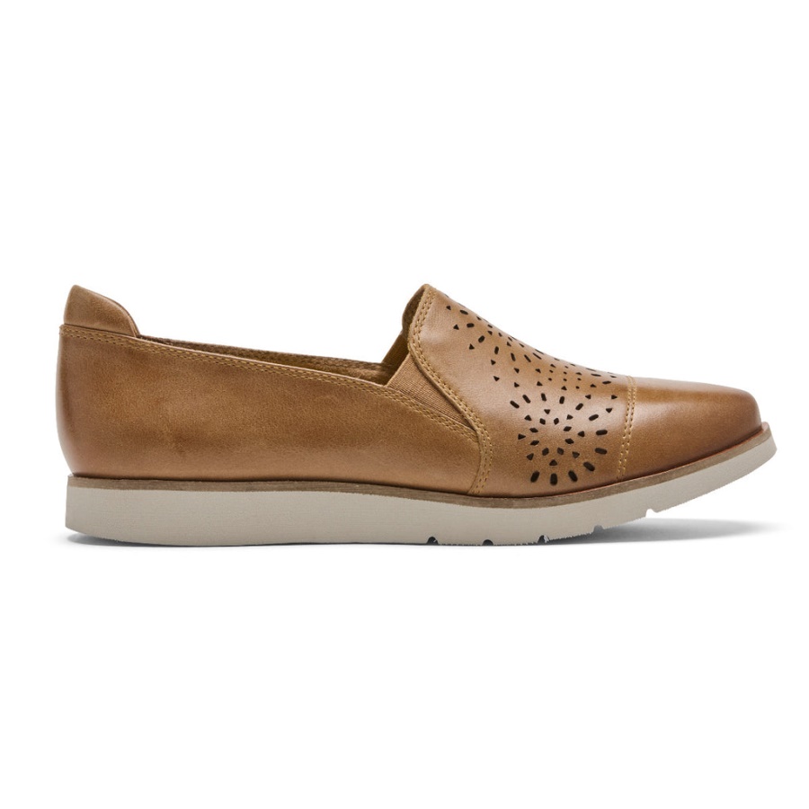 Rockport Kvinners Laci Twin-gore Slip-on Honningskinn
