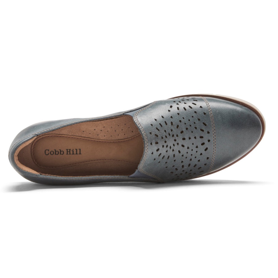 Rockport Kvinners Laci Twin-gore Slip-on Blågrønt Skinn