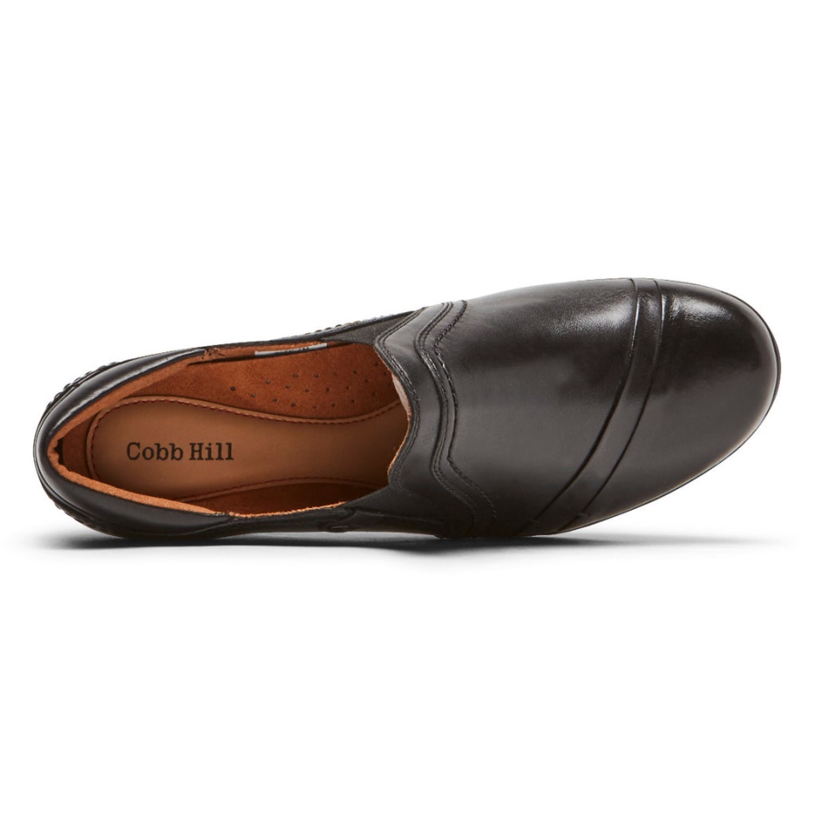 Rockport Kvinners Laurbær Slip-on Svart Skinn
