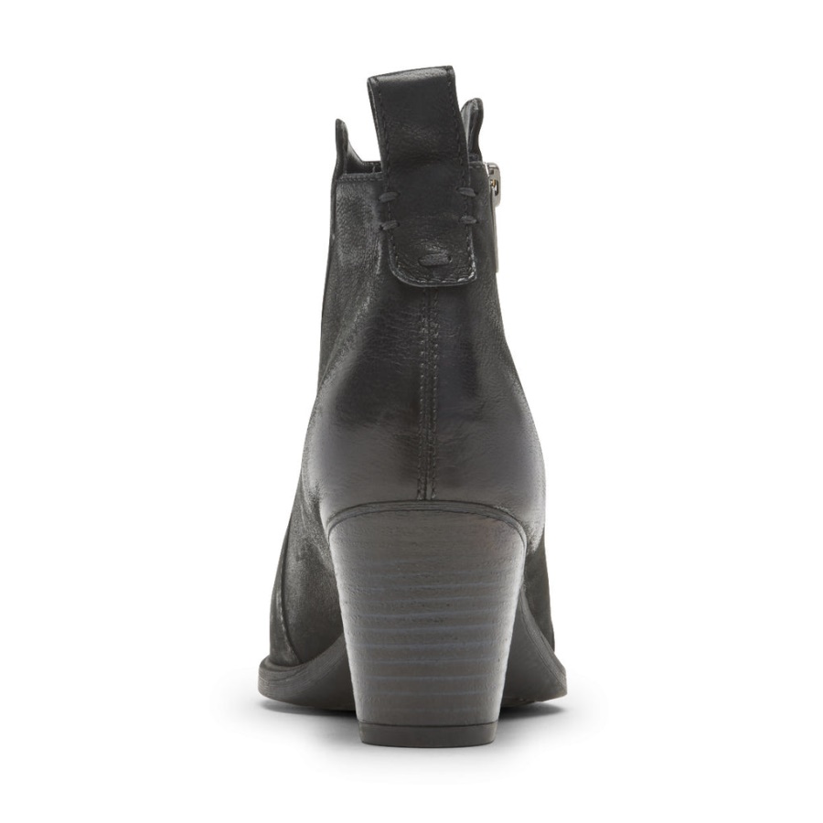 Rockport Dame Maddie Ankel Glidelås Støvel Svart