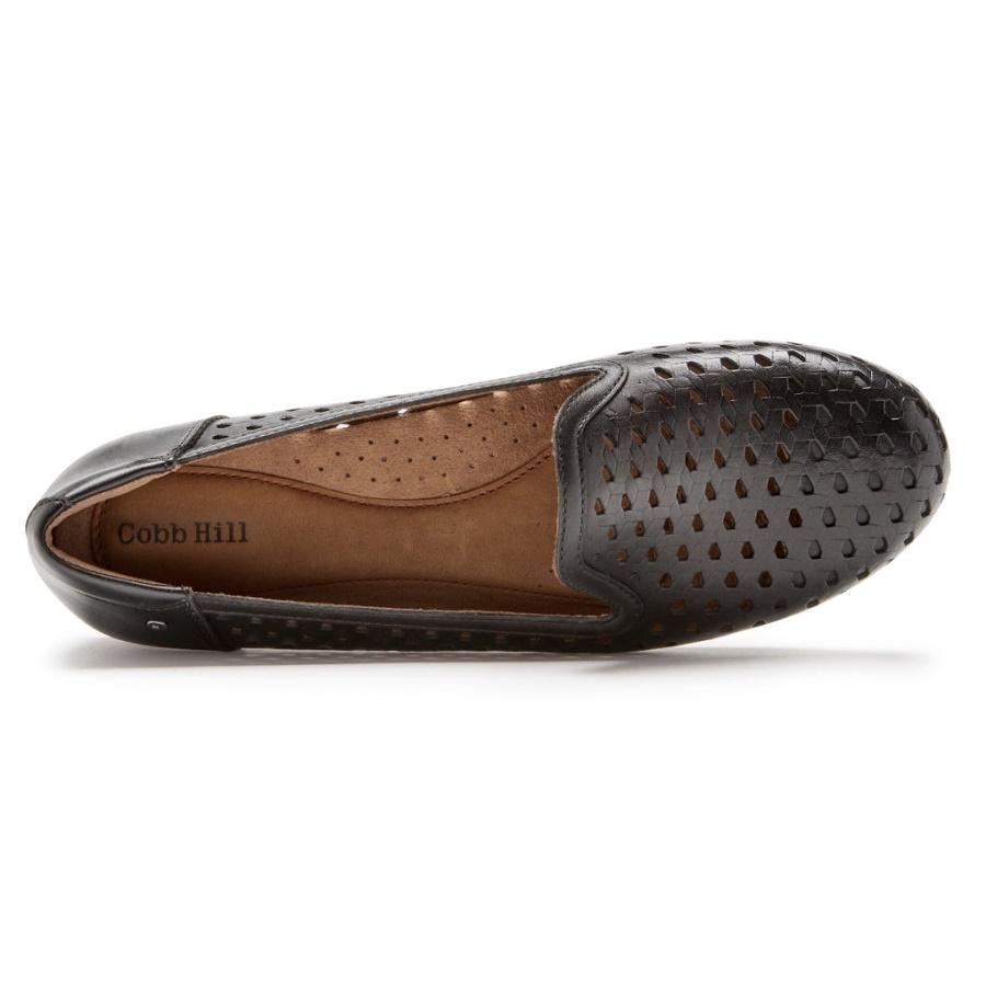 Rockport Dame Maiika Vevd Slip-on Svart Skinn
