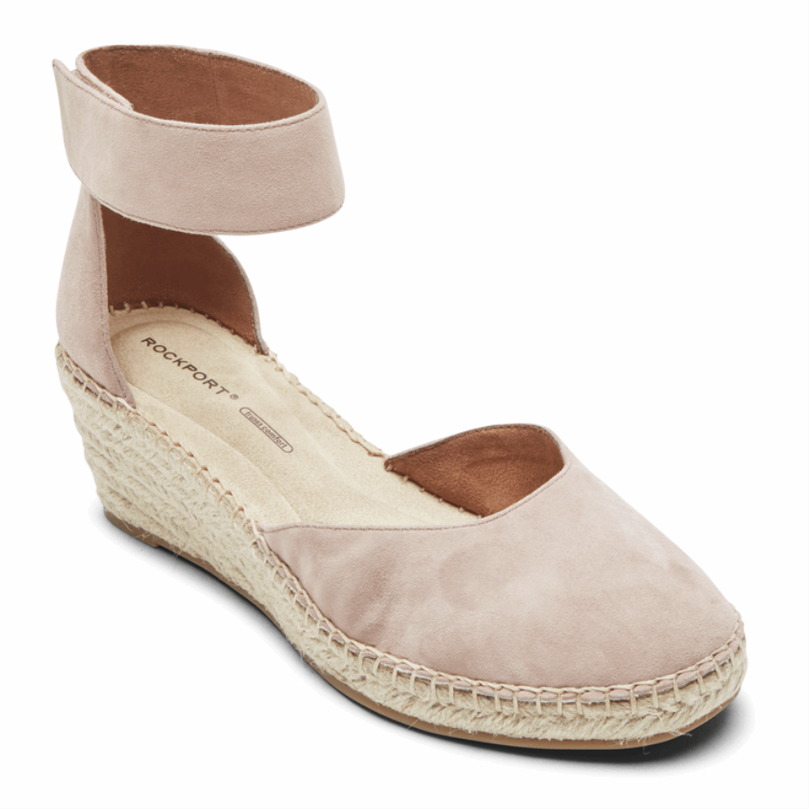 Rockport Kvinners Marah Ankelstropp Wedge Sandal Blush