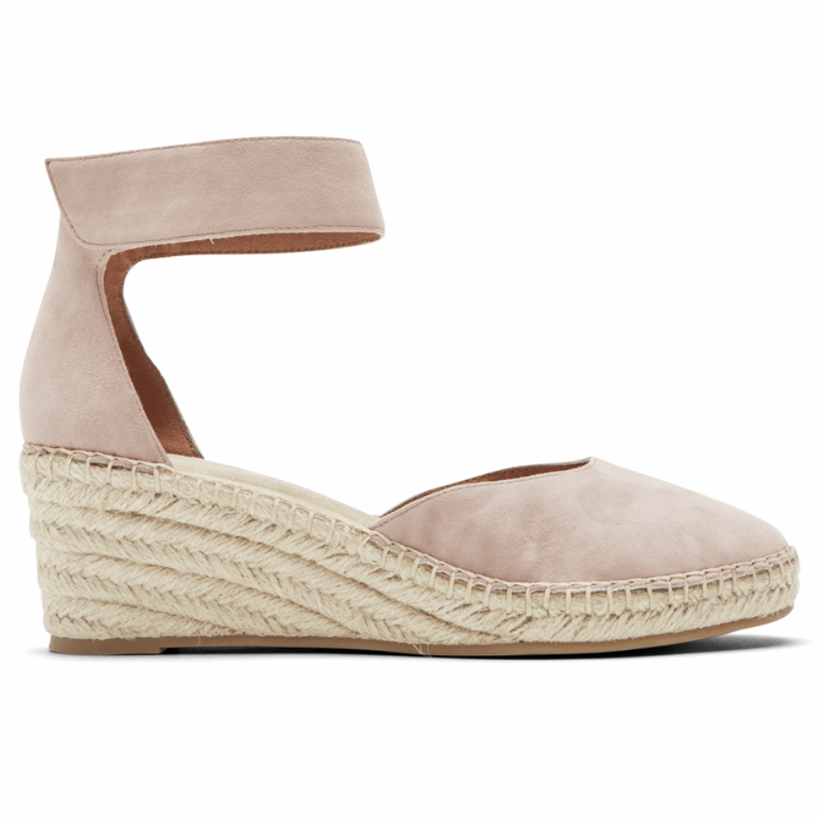 Rockport Kvinners Marah Ankelstropp Wedge Sandal Blush