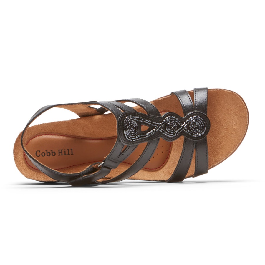 Rockport Kvinner Kan Beaded Sandal Svart