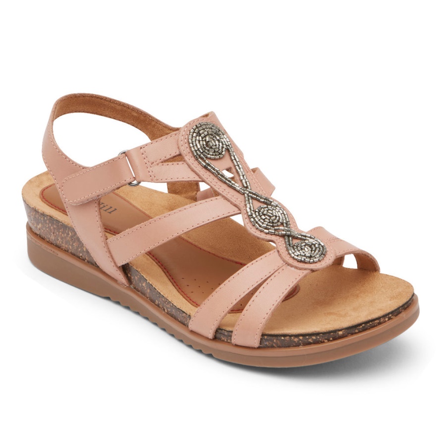 Rockport Kvinners Mai Beaded Sandal Toscana Rosa